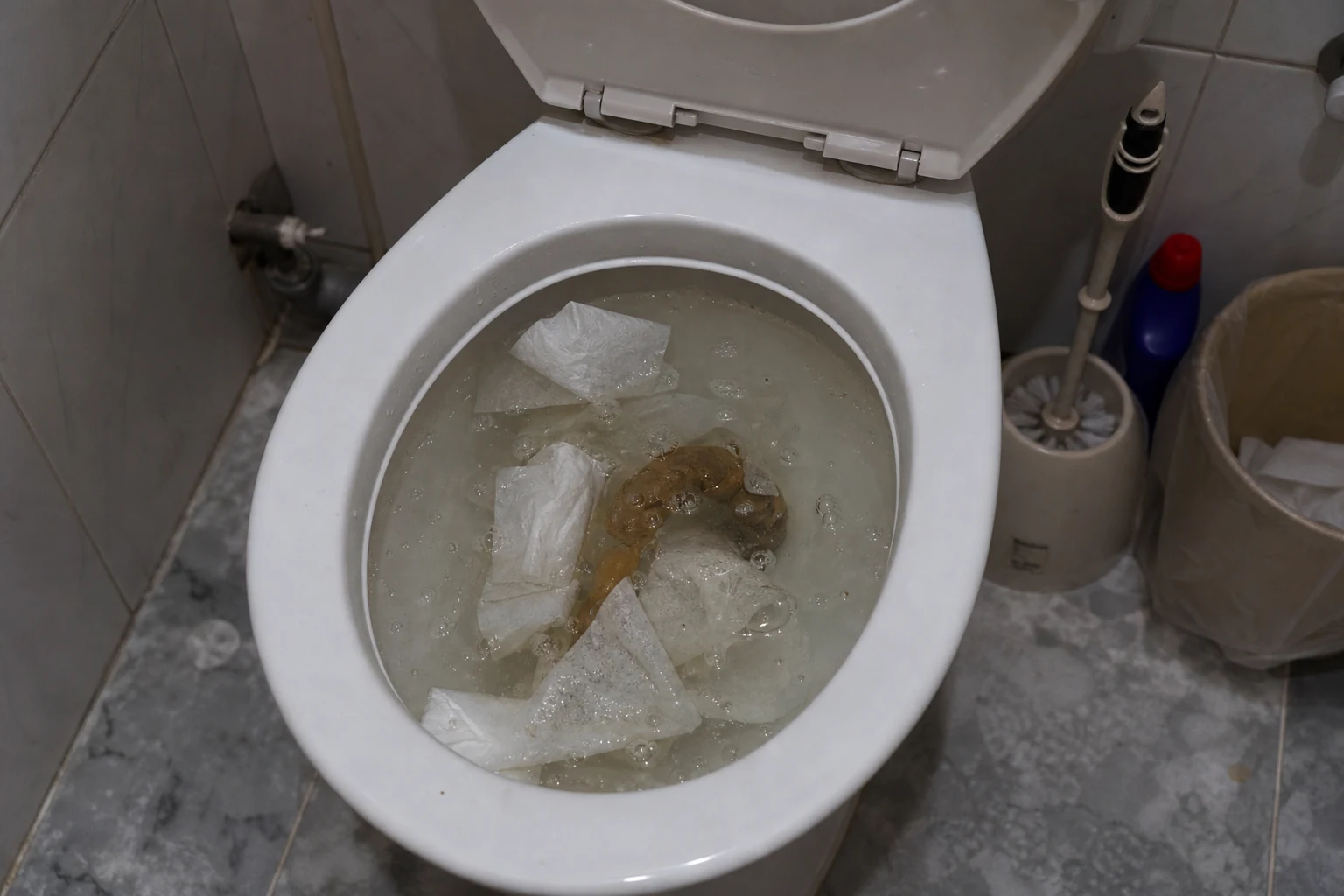 Pre odgušivanja — začepljena WC šolja Niš
